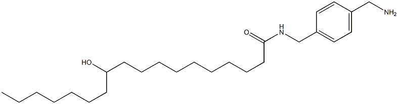 11-Hydroxy-N-(4-aminomethylbenzyl)stearamide Struktur