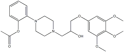 1-(3,4,5-Trimethoxyphenoxy)-3-[4-(2-acetyloxyphenyl)-1-piperazinyl]-2-propanol Structure