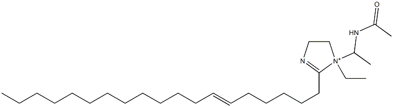 1-[1-(Acetylamino)ethyl]-1-ethyl-2-(6-nonadecenyl)-2-imidazoline-1-ium,,结构式