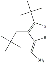 [5-(1,1-Dimethylethyl)-4-(2,2-dimethylpropyl)-3H-1,2-dithiol-3-ylidene]methanesulfonium Structure