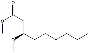 [R,(-)]-3-メトキシノナン酸メチル 化学構造式