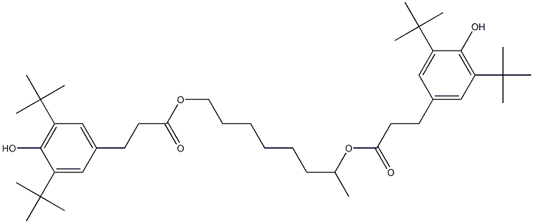 Bis[3-(3,5-di-tert-butyl-4-hydroxyphenyl)propionic acid]1,7-octanediyl ester,,结构式