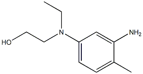 2-[エチル(3-アミノ-4-メチルフェニル)アミノ]エタノール 化学構造式