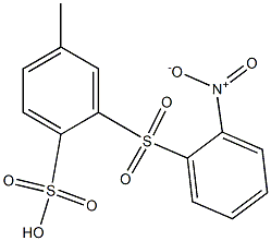 4-Methyl-2-[(2-nitrophenyl)sulfonyl]benzenesulfonic acid,,结构式