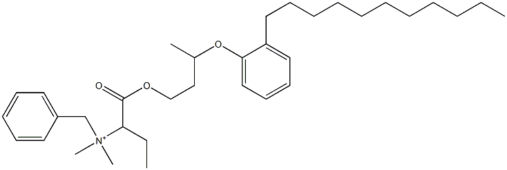 N,N-Dimethyl-N-benzyl-N-[1-[[3-(2-undecylphenyloxy)butyl]oxycarbonyl]propyl]aminium Structure