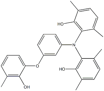 N,N-Bis(6-hydroxy-2,5-dimethylphenyl)-3-(2-hydroxy-3-methylphenoxy)benzenamine Structure