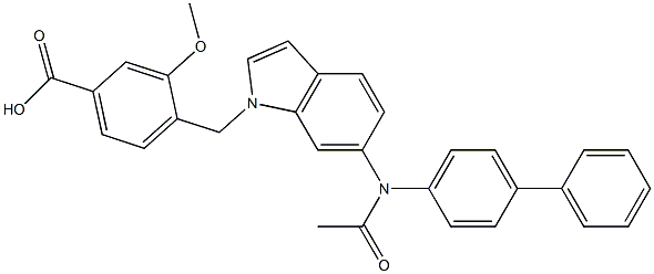4-[6-(1,1'-Biphenyl-4-ylacetylamino)-1H-indol-1-ylmethyl]-3-methoxybenzoic acid