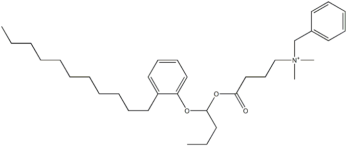 N,N-Dimethyl-N-benzyl-N-[3-[[1-(2-undecylphenyloxy)butyl]oxycarbonyl]propyl]aminium Structure