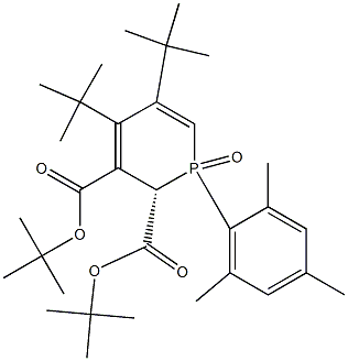 (2S)-1-Mesityl-1,2-dihydro-4,5-di-tert-butyl-2,3-bis(tert-butoxycarbonyl)-1H,1H-phosphorin 1-oxide Structure