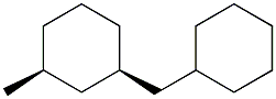 (1R,3S)-1-(Cyclohexylmethyl)-3-methylcyclohexane Struktur