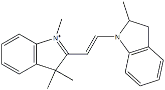 2-[2-[(2,3-Dihydro-2-methyl-1H-indol)-1-yl]ethenyl]1,3,3-trimethyl-3H-indolium Structure