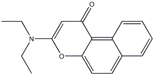 3-(ジエチルアミノ)-1H-ナフト[2,1-b]ピラン-1-オン 化学構造式