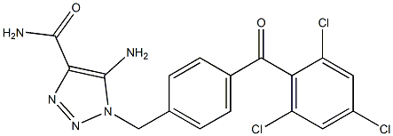 5-Amino-1-[4-(2,4,6-trichlorobenzoyl)benzyl]-1H-1,2,3-triazole-4-carboxamide