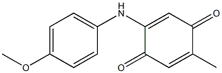 2-Methyl-5-[(4-methoxyphenyl)amino]-1,4-benzoquinone,,结构式