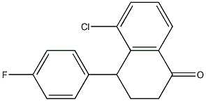 3,4-Dihydro-5-chloro-4-(4-fluorophenyl)naphthalen-1(2H)-one 结构式
