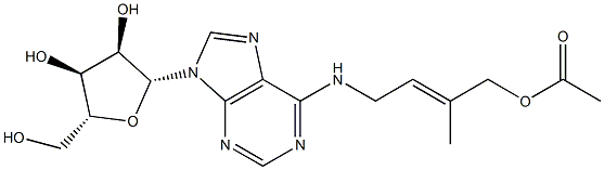N-[(E)-3-Methyl-4-acetoxy-2-butenyl]adenosine Structure