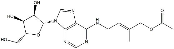 N-[(E)-3-Methyl-4-acetoxy-2-butenyl]adenosine,,结构式