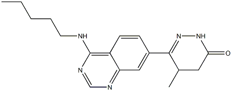 4,5-Dihydro-5-methyl-6-(4-pentylaminoquinazolin-7-yl)pyridazin-3(2H)-one Structure