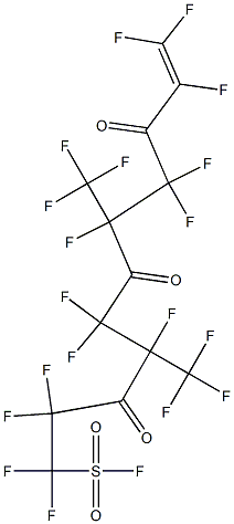 4,7-Bis(trifluoromethyl)tridecafluoro-3,6,9-trioxa-10-undecene-1-sulfonic acid fluoride 结构式