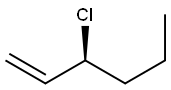 [S,(+)]-3-Chloro-1-hexene Struktur