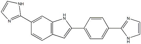 2-[4-(1H-Imidazol-2-yl)phenyl]-6-(1H-imidazol-2-yl)-1H-indole Struktur