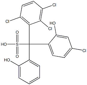 (4-Chloro-2-hydroxyphenyl)(2,3,6-trichlorophenyl)(2-hydroxyphenyl)methanesulfonic acid Structure