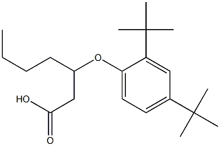 3-(2,4-Di-tert-butylphenoxy)heptanoic acid Struktur