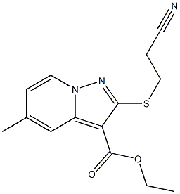 2-[(2-Cyanoethyl)thio]-5-methylpyrazolo[1,5-a]pyridine-3-carboxylic acid ethyl ester|