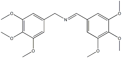 3,4,5-Trimethoxy-N-(3,4,5-trimethoxybenzyl)benzenemethanimine,,结构式