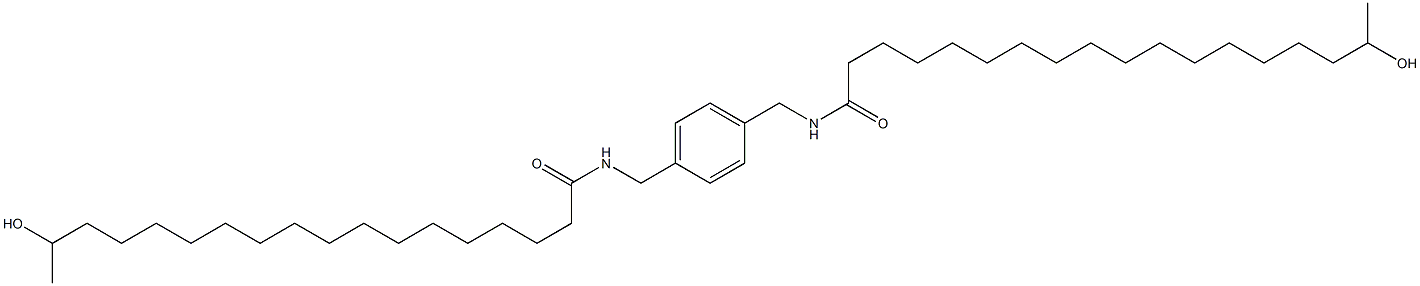 N,N'-(1,4-Phenylenebismethylene)bis(17-hydroxystearamide),,结构式