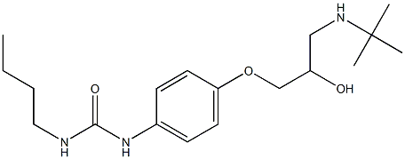 1-Butyl-3-[4-[2-hydroxy-3-[tert-butylamino]propoxy]phenyl]urea,,结构式