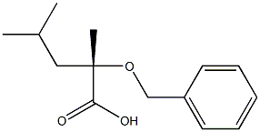 (2S)-2-ベンジルオキシ-2,4-ジメチル吉草酸 化学構造式