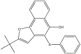 4-Phenylthio-2-tert-butylnaphtho[1,2-b]furan-5-ol Struktur