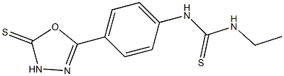 1-Ethyl-3-[4-[(5-thioxo-4,5-dihydro-1,3,4-oxadiazol)-2-yl]phenyl]thiourea,,结构式