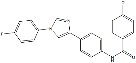 4-Chloro-N-[4-[1-[4-fluorophenyl]-1H-imidazol-4-yl]phenyl]benzamide