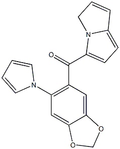5-(Pyrrolizinocarbonyl)-6-(1H-pyrrol-1-yl)-1,3-benzodioxole Struktur