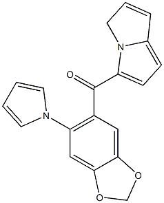 5-(Pyrrolizinocarbonyl)-6-(1H-pyrrol-1-yl)-1,3-benzodioxole 结构式