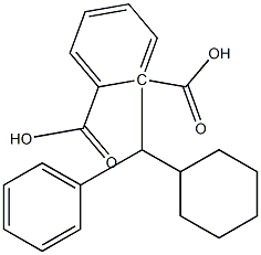 (+)-Phthalic acid hydrogen 1-[(R)-phenylcyclohexylmethyl] ester Struktur