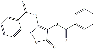 3,4-Bis(benzoylthio)-5H-1,2-dithiole-5-thione Structure