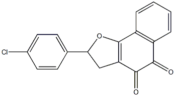 2-(4-Chlorophenyl)-2,3-dihydronaphtho[1,2-b]furan-4,5-dione 结构式