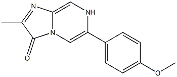6-(4-メトキシフェニル)-2-メチルイミダゾ[1,2-a]ピラジン-3(7H)-オン 化学構造式