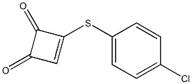 3-(4-クロロフェニルチオ)-3-シクロブテン-1,2-ジオン 化学構造式