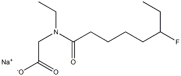 N-Ethyl-N-(6-fluorooctanoyl)glycine sodium salt Struktur