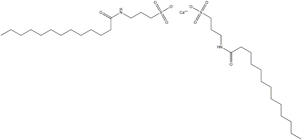 Bis(3-tridecanoylamino-1-propanesulfonic acid)calcium salt Structure