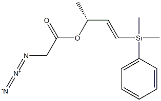 Azidoacetic acid [(R,E)-1-(phenyldimethylsilyl)-1-buten-3-yl] ester Structure