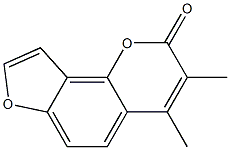 3,4-Dimethyl-2H-furo[2,3-h][1]benzopyran-2-one Structure