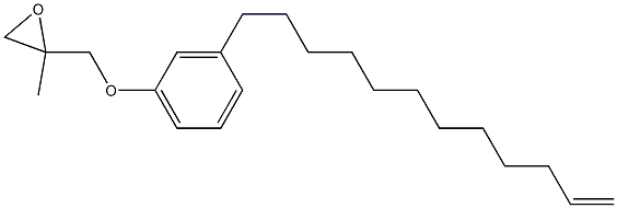 3-(11-ドデセニル)フェニル2-メチルグリシジルエーテル 化学構造式