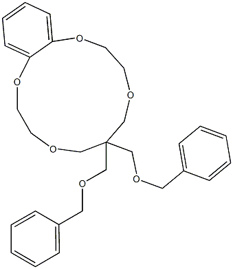 6,6-Bis[(benzyloxy)methyl]-2,3,6,7,9,10-hexahydro-5H-1,4,8,11-benzotetraoxacyclotridecin 结构式