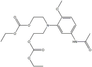 3'-[Bis[2-(ethoxycarbonyloxy)ethyl]amino]-4'-methoxyacetanilide Structure