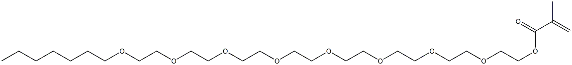 メタクリル酸(3,6,9,12,15,18,21,24-オクタオキサヘントリアコンタン-1-イル) 化学構造式